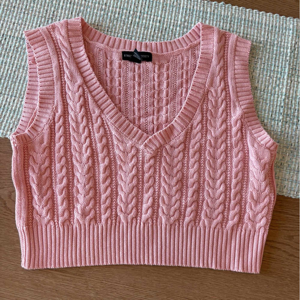 Streetwear Society Light Pink Knit Top